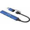 Концентратор Canyon hub DS-02 4in1 USB-A/C Blue (CNS-TDS02BL) изображение 2