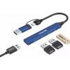 Концентратор Canyon hub DS-02 4in1 USB-A/C Blue (CNS-TDS02BL) изображение 3