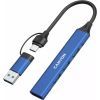 Концентратор Canyon hub DS-02 4in1 USB-A/C Blue (CNS-TDS02BL) изображение 5