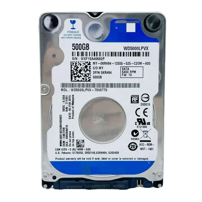Жесткий диск для ноутбука 2.5" 500GB WD (WD5000LPVX)
