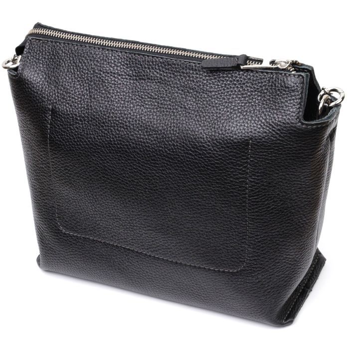 Сумка Grande Pelle Из натуральной кожи Черная (11655) изображение 2