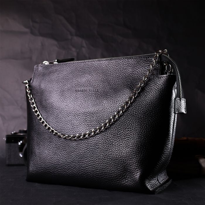 Сумка Grande Pelle Из натуральной кожи Черная (11655) изображение 9