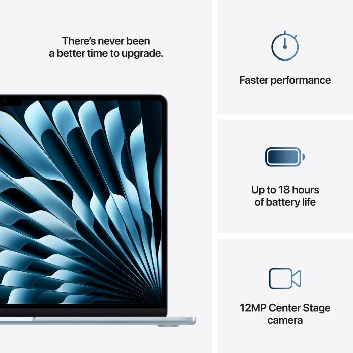 Ноутбук Apple MacBook Air 15 M4 A3241 Sky Blue (MC7D4UA/A) изображение 9