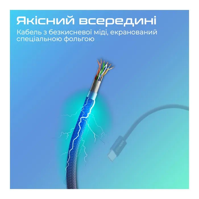 Дата кабель USB-C to Lightning 1.2m Promate (ecoline-ci120.white) изображение 5