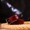 Ремень Grande Pelle Женский из натуральной кожи Бордовый (21447) изображение 10