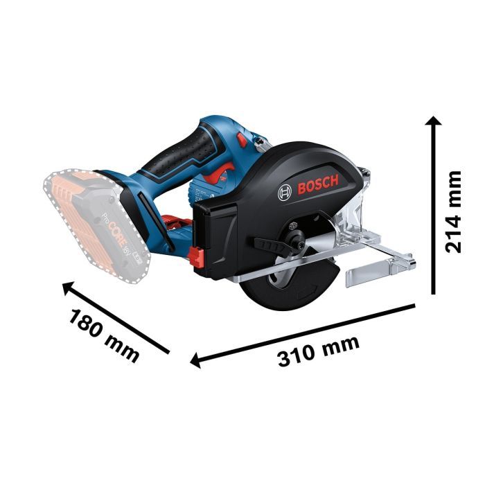 Дискова пила Bosch GKM 18V-50, 18V, 2x5Ah, 136 мм, 4250 об/хв (0.601.6B8.002) зображення 9