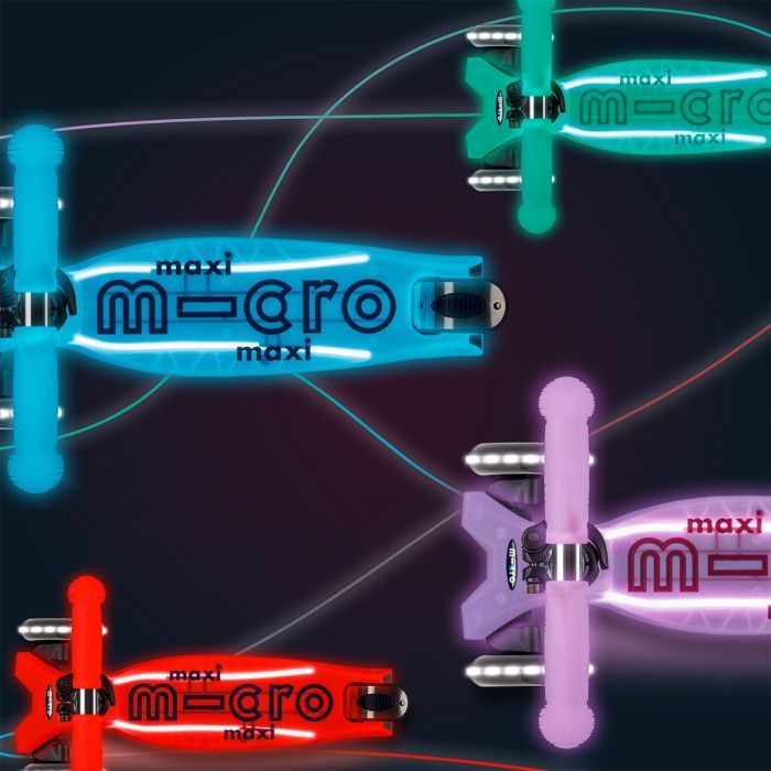 Самокат Micro Maxi Deluxe Glow LED Plus Синій кришталь (MMD377) зображення 8