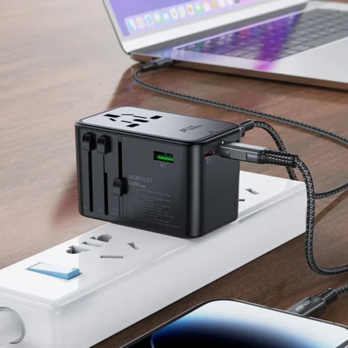 Зарядний пристрій Acefast 5xUSB 75W (3xUSB-C + 2xUSB-A) Gan Z1 Fast Charger (6974316282495) зображення 9