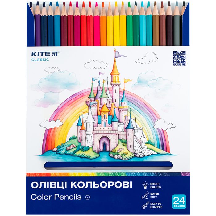 Карандаши цветные Kite Classic 24 кольори (K-055) изображение 4