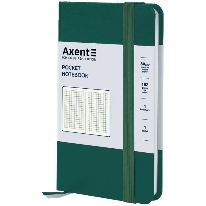 Книга записная Axent Partner 95x140 мм, 96 листов, клетка, зеленый лес (8301-61-A) изображение 2