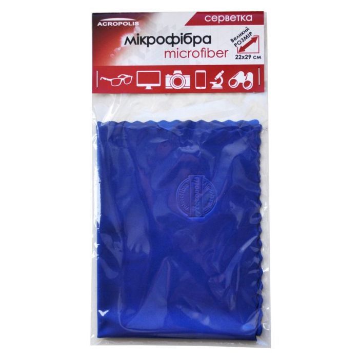Серветки Acropolis A-90/12 microfiber 29*22см blue, поштучно (A90-12DB) зображення 2