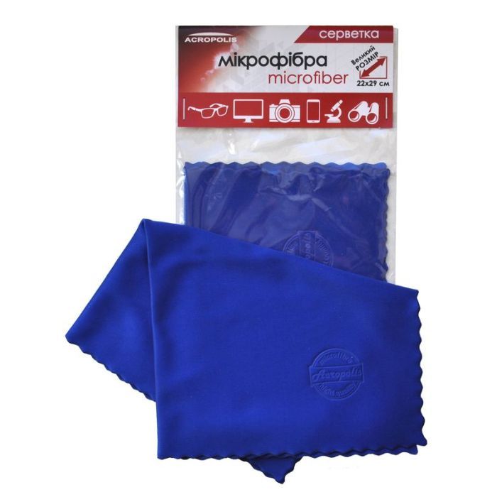 Серветки Acropolis A-90/12 microfiber 29*22см blue, поштучно (A90-12DB) зображення 3