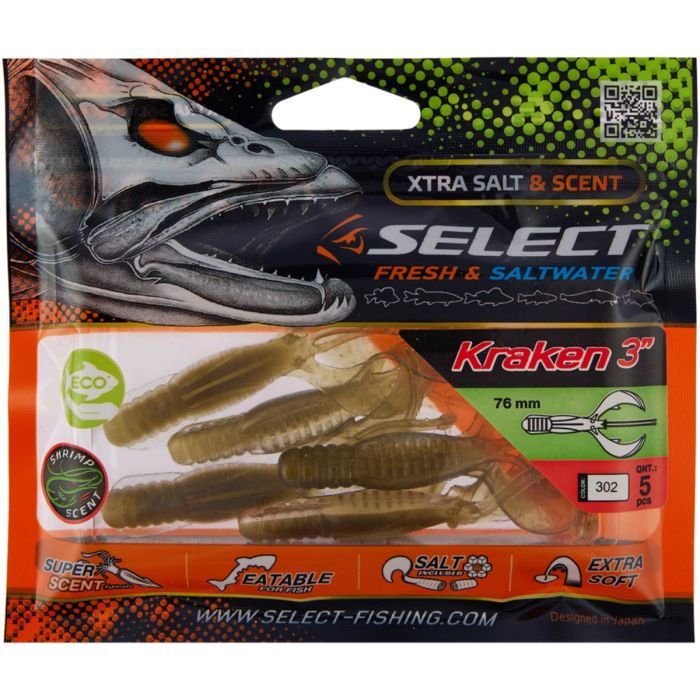 Силикон рыболовный Select Kraken 3" 302 (5 шт/уп) (1870.73.11) изображение 2