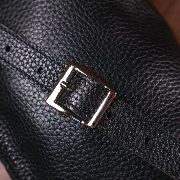 Сумка Shvigel Кожаная бананка Черная (16373) изображение 10