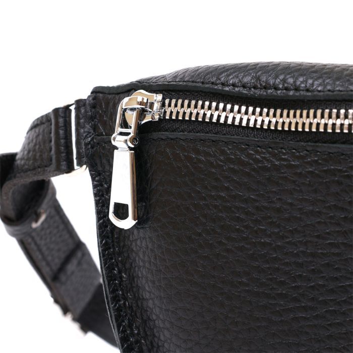 Сумка Shvigel Кожаная бананка Черная (16373) изображение 8