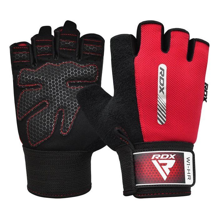 Перчатки для фитнеса RDX W1 Half Red Plus L (WGA-W1HR-L+)