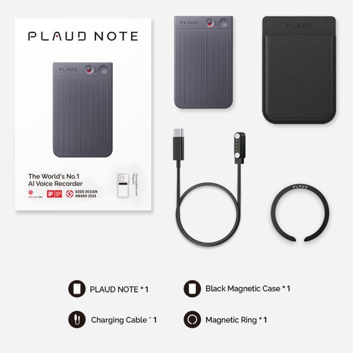 Цифровой диктофон PLAUD AI Note Black (NB-100-BL) изображение 9