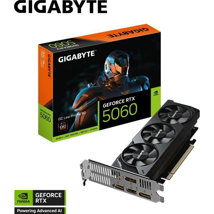 Видеокарта GIGABYTE GeForce RTX5060 8Gb OC Low Profile (GV-N5060OC-8GL) изображение 9