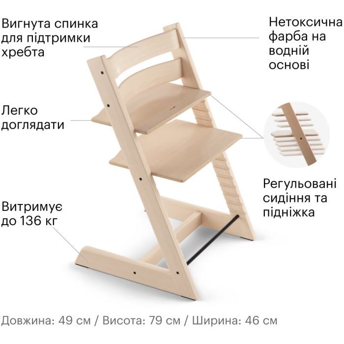 Стілець для годування Stokke Tripp Trapp, Fjord Blue (сіро-синій) (100138) зображення 6