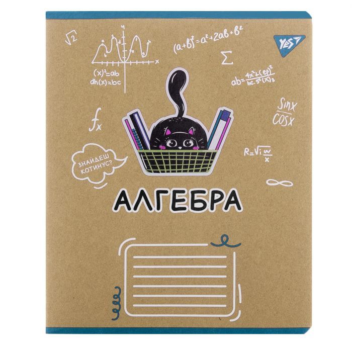 Зошит Yes предметний АЛГЕБРА Black cat 48 аркушів, клітинка (767443)