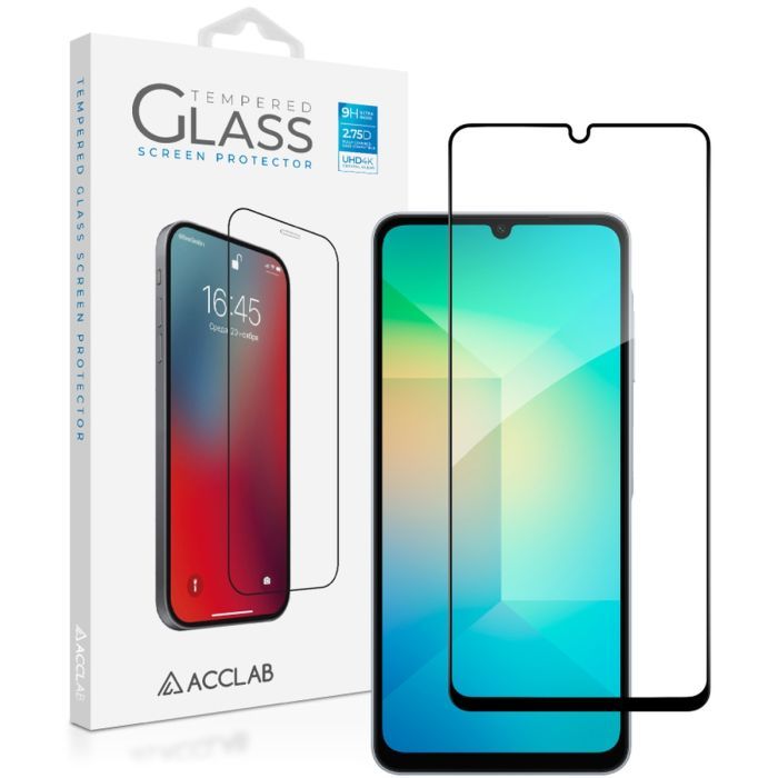 Стекло защитное ACCLAB Full Glue Samsung A06 5G Black (1283126612978)