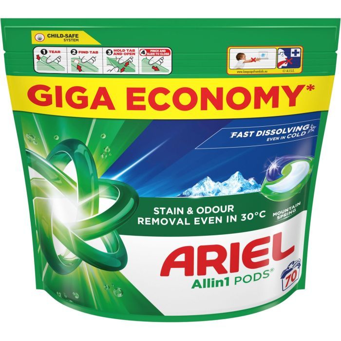 Капсулы для стирки Ariel Pods All-in-1 Горный родник 22 шт. (8700216765466)