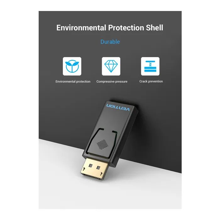 Переходник DP Male to HDMI Female black Vention (HBKB0) изображение 11