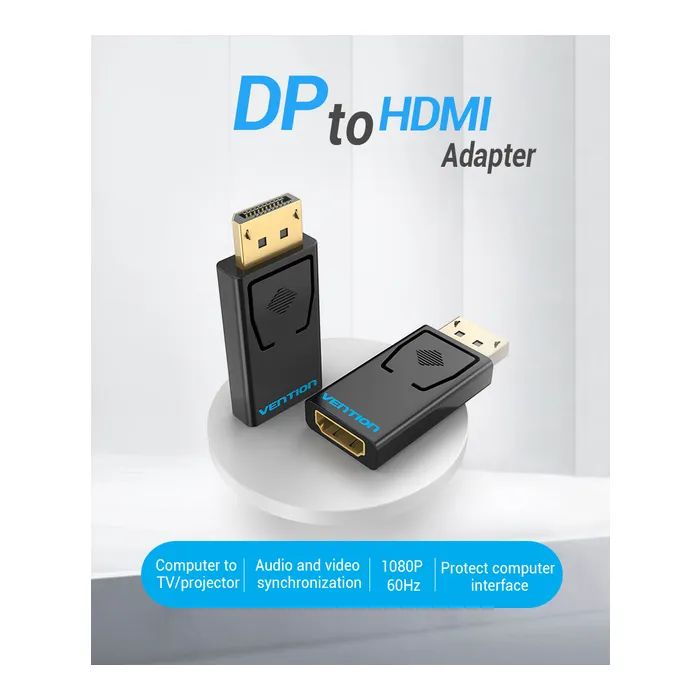 Переходник DP Male to HDMI Female black Vention (HBKB0) изображение 6