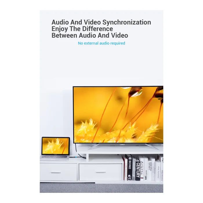 Переходник DP Male to HDMI Female black Vention (HBKB0) изображение 8