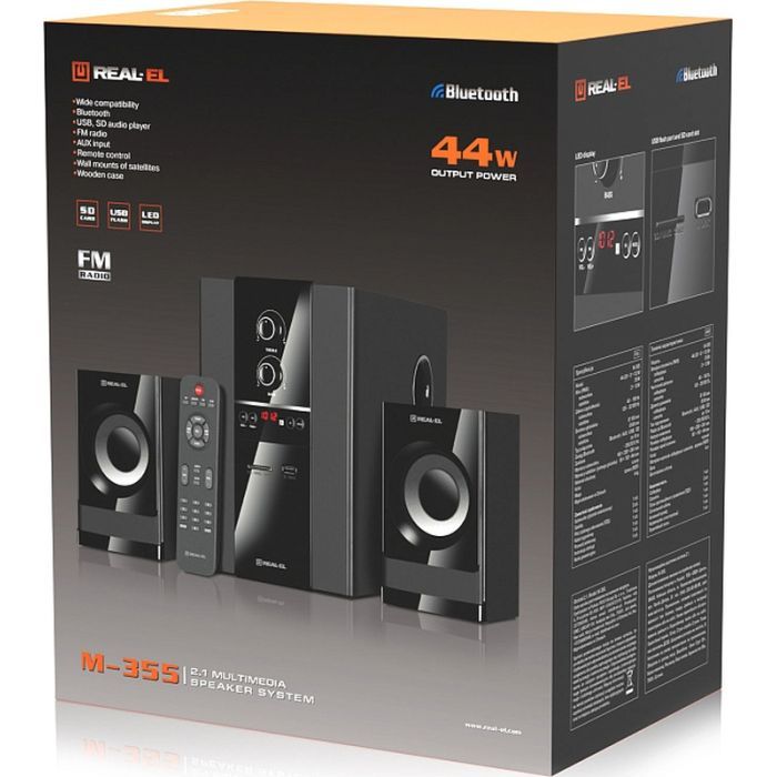 Акустическая система REAL-EL M-355 Black (EL121300015) изображение 11