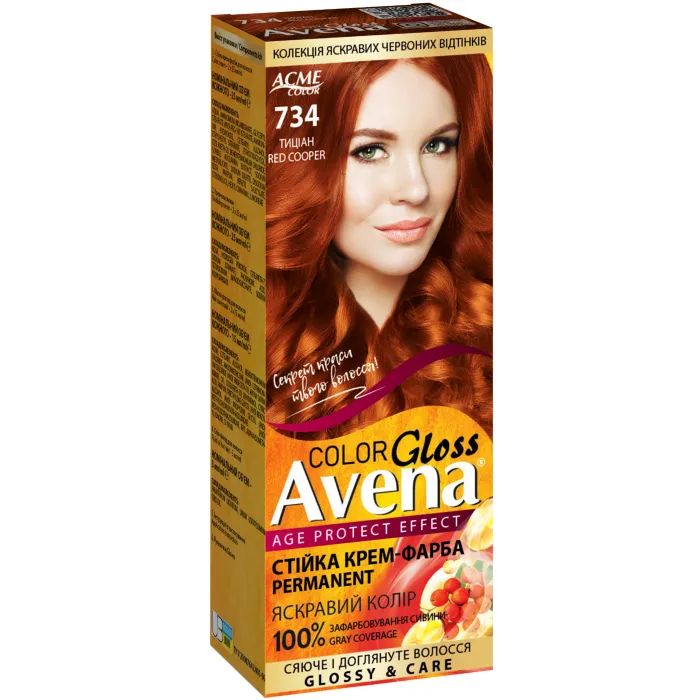 Фарба для волосся Acme Color Avena Gloss Color Стійка 131 - Мідний шик (4823115502742)