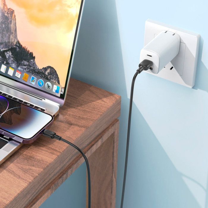 Дата кабель USB 2.0 AM to Lightning 1.0m Lenny silicone BX113 black BOROFONE (6941991115394) изображение 6