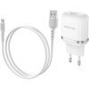 Зарядний пристрій BOROFONE BA36A High Speed USB QC3.0 + cable USB to Micro 5P 18W White (6931474715999)