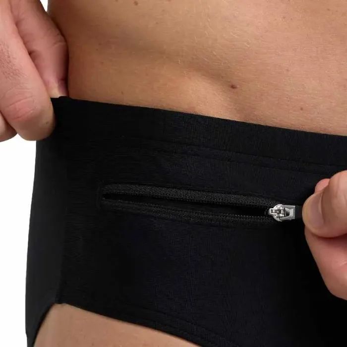 Плавки Arena Zip Brief 9 sm 006259-500 чорний 100 (3468336897898) зображення 4