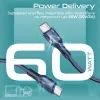Дата кабель USB-C to USB-C 1.2m 60W PD FletchLink-CC blue Promate (fletchlink-cc.blue) зображення 3