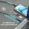 Дата кабель USB-C to USB-C 1.2m 60W PD FletchLink-CC blue Promate (fletchlink-cc.blue) зображення 4