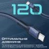 Дата кабель USB-C to USB-C 1.2m 60W PD FletchLink-CC blue Promate (fletchlink-cc.blue) зображення 6