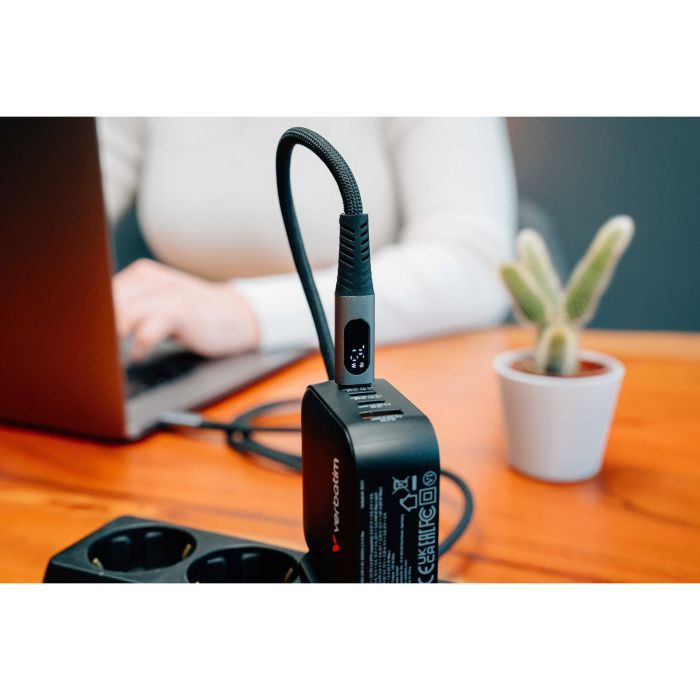 Дата кабель USB-C to USB-C 1.2m with display 240W black Verbatim (31849) зображення 7