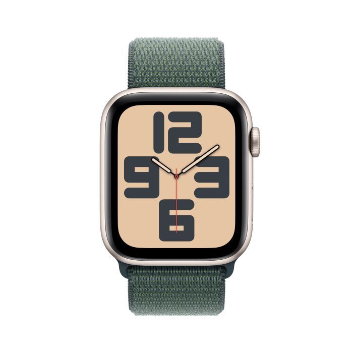Смарт-часы Apple Watch SE GPS + Cellular 40mm Starlight Aluminium Case with Lake Green Sport Loop (MXGH3QH/A) изображение 2