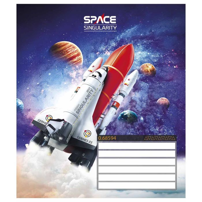 Тетрадь Школярик Space singularity 12 листов линия (012-3384L) изображение 2