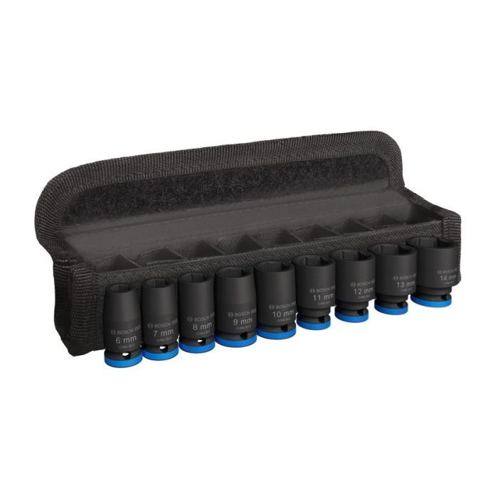Набор головок Bosch Professional ударных торцевых Standart 9шт, 1/4", 25мм (2.608.003.034)