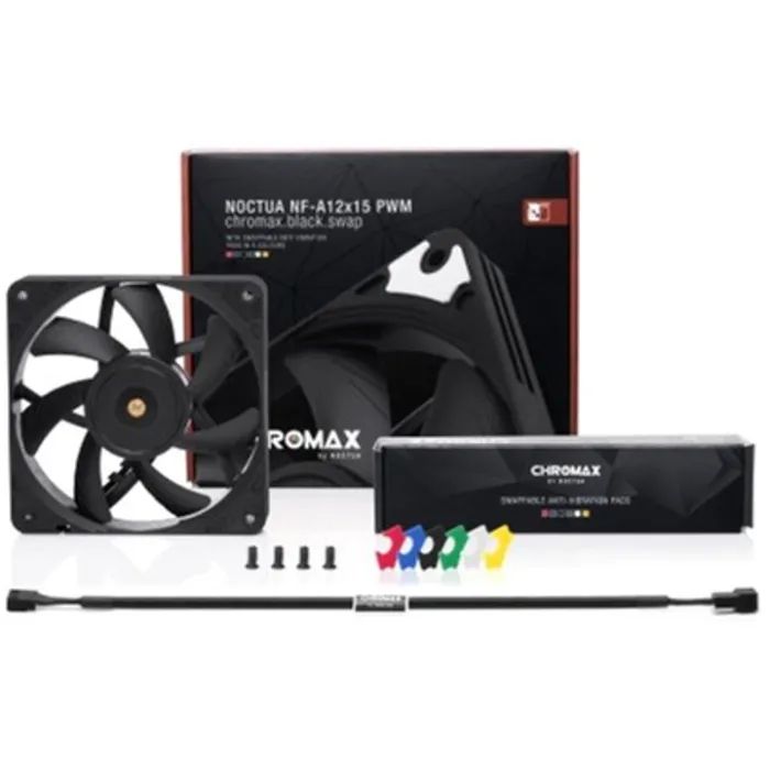 Кулер для корпуса Noctua NF-A12x15 PWM CHROMAX. BLACK. SWAP изображение 6