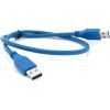 Дата кабель USB 3.0 AM/AM 0.6m Blue Voltronic (YT-3.0AM+AM-0.6) зображення 2