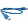 Дата кабель USB 3.0 AM/AM 0.6m Blue Voltronic (YT-3.0AM+AM-0.6) зображення 2