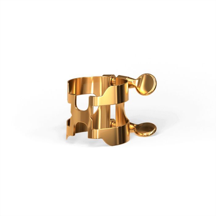 Лигатура для саксофонов D'Addario H-Ligature & Cap For Alto Saxophone Gold-Plated (HAS1G) изображение 2