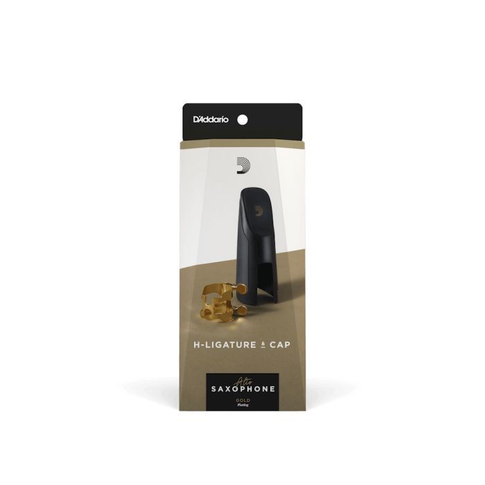 Лигатура для саксофонов D'Addario H-Ligature & Cap For Alto Saxophone Gold-Plated (HAS1G) изображение 3