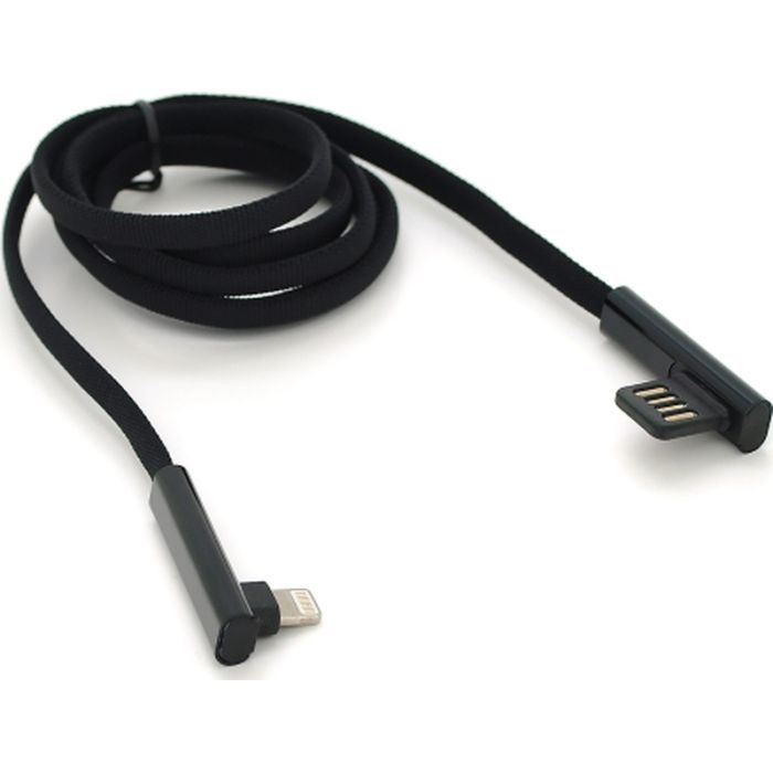 Дата кабель USB 2.0 AM to Lightning 1.0m 4.0A 90° corner black PZX (YT-PZX/V-113-M/B)