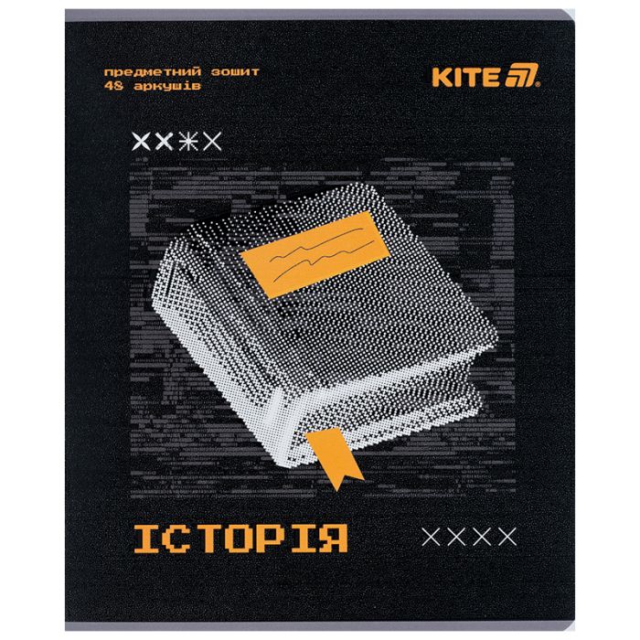 Тетрадь Kite предметная Techno 48 листа, клетка, история (K25-240-4)