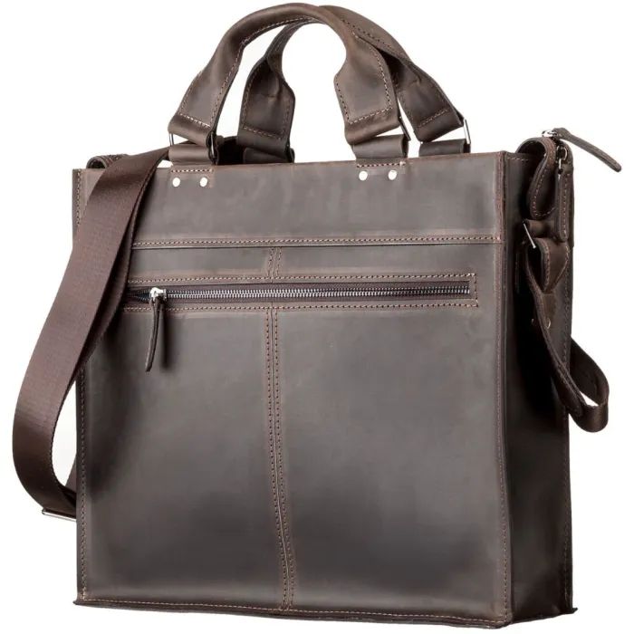 Сумка Shvigel Кожаная Коричневая (11109) изображение 2