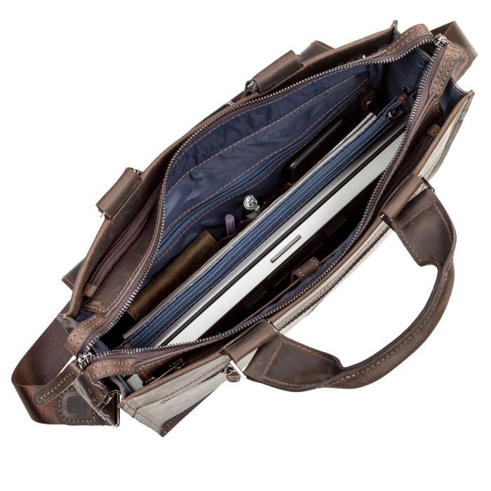 Сумка Shvigel Кожаная Коричневая (11109) изображение 7